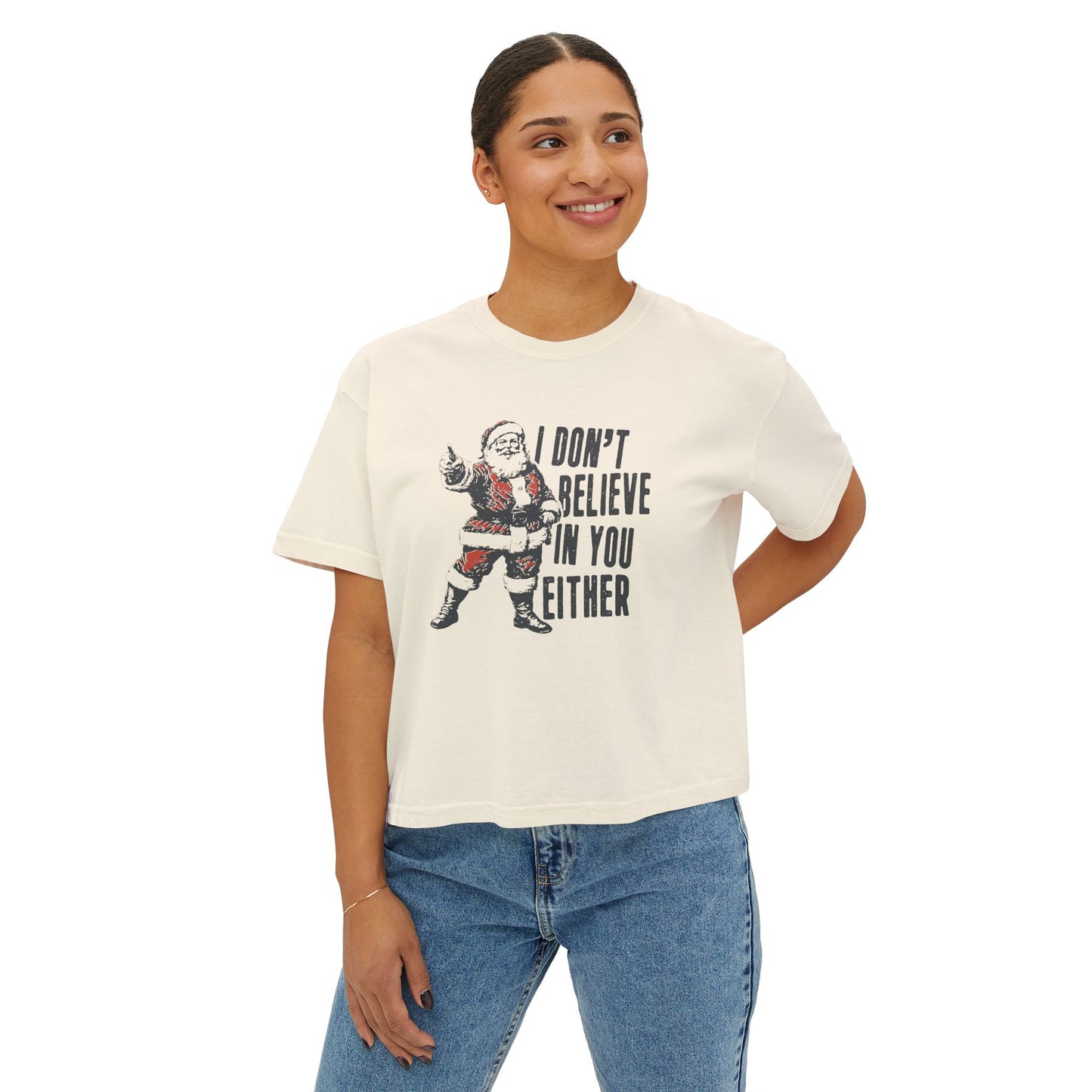 Santa Boxy Womens Tee